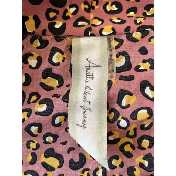 ARATTA Silent Journey Mixed Patterns KIMONO Abstract Boho Animal Print Top S/M - Picture 5 of 6